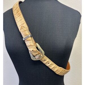 NOGALES BELT COMPANY HAND‎ MADE CAIMAN LEATHER WOMEN'S BELT 36 SOUTHWESTERN